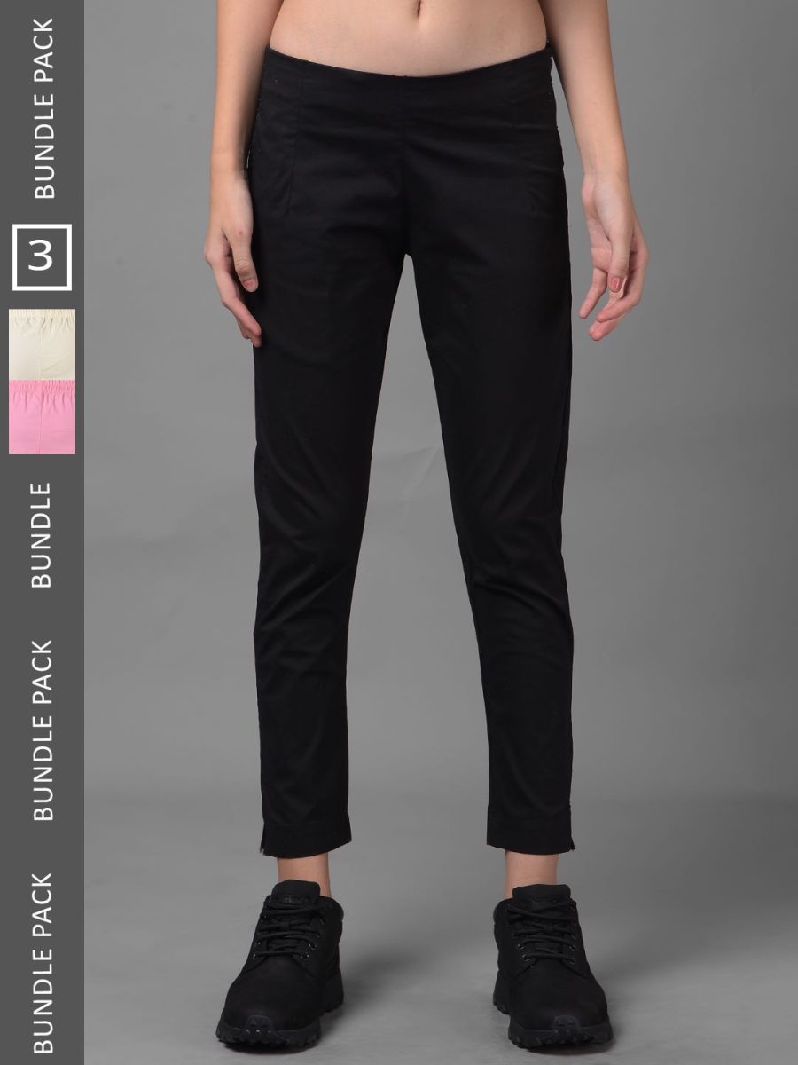 Dollar Missy Women's Cotton Two Way Stretchable Pant