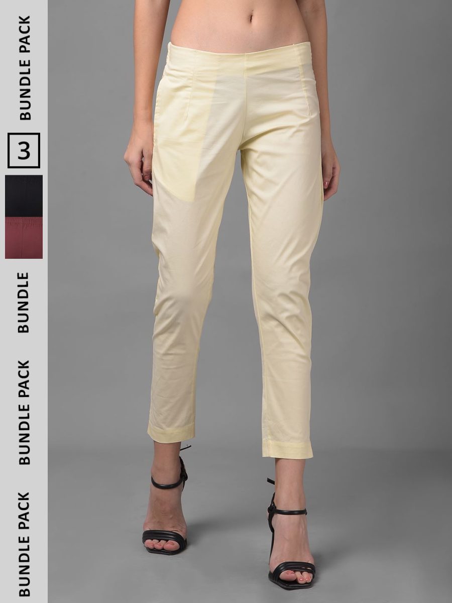 Dollar Missy Women's Cotton Two Way Stretchable Pant