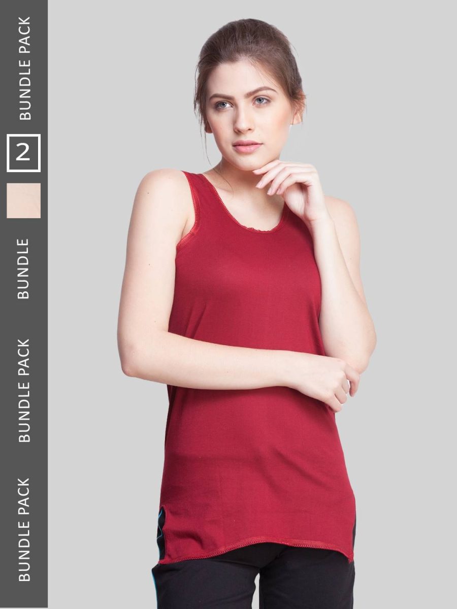 Dollar Missy Pack of 2 Women's Combed Cotton Camisole