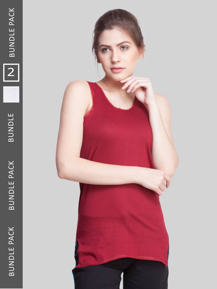 Dollar Missy Pack of 2 Women's Combed Cotton Camisole