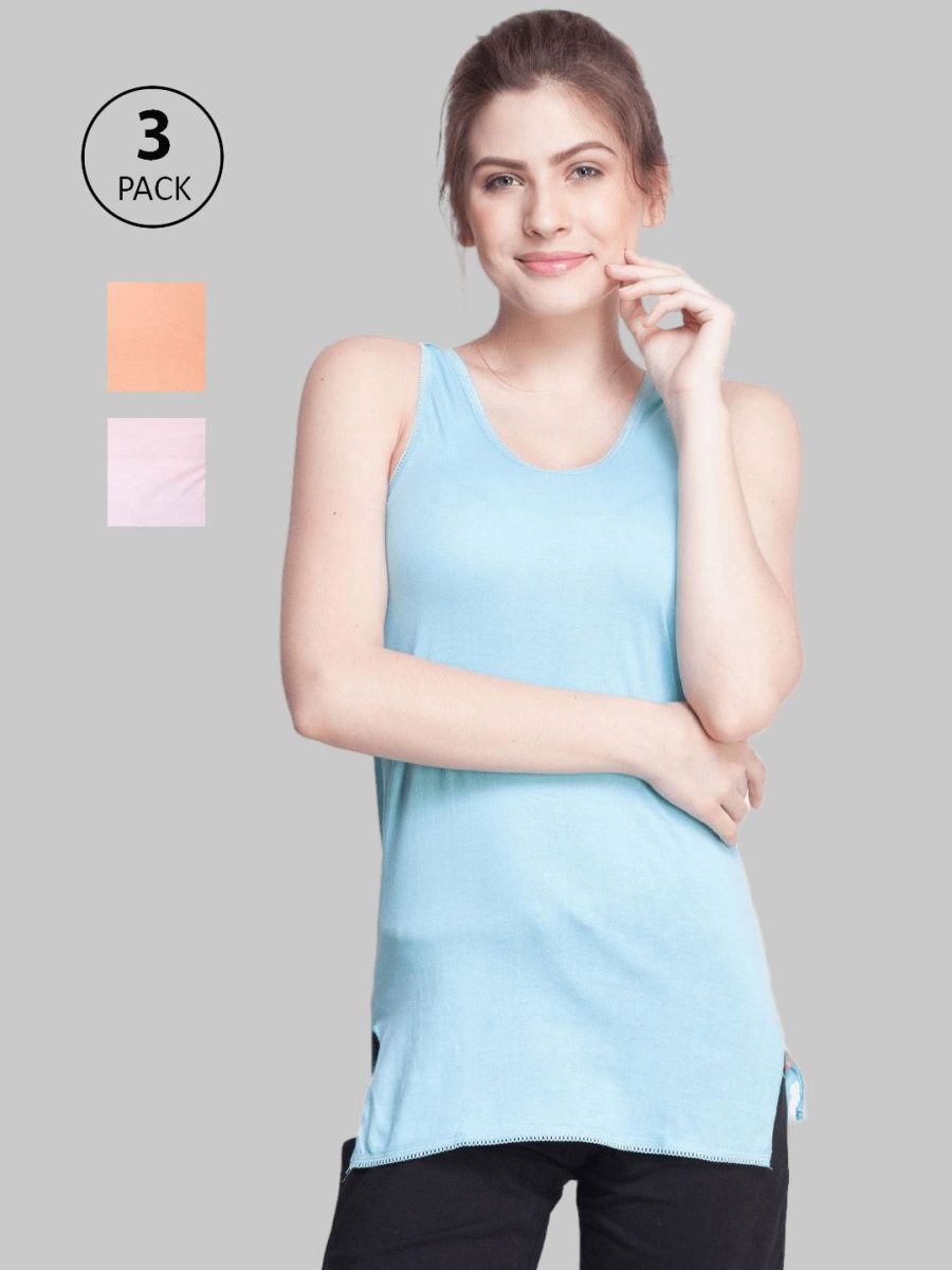 Dollar Missy Pack of 3 Women's Combed Cotton Camisole