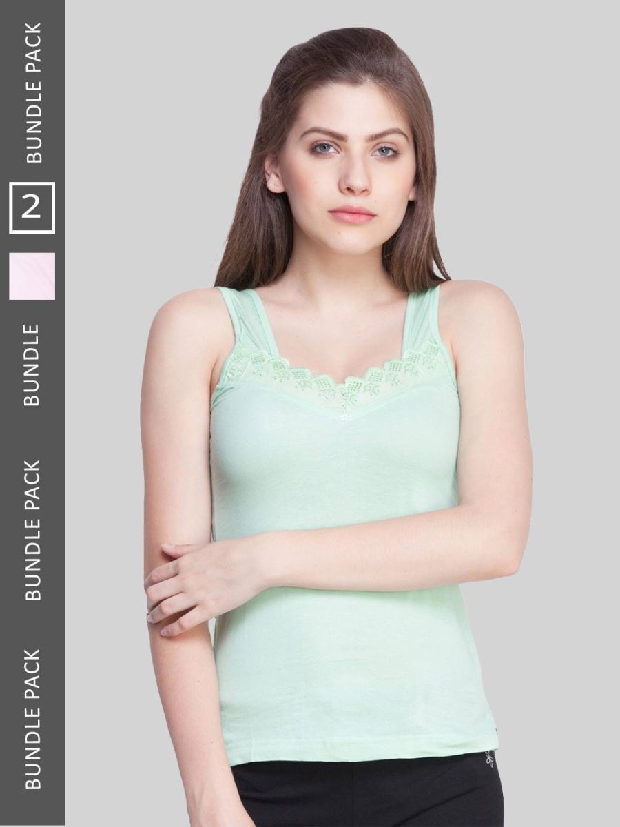 Dollar Missy Pack of 2 Women's Combed Cotton Camisole