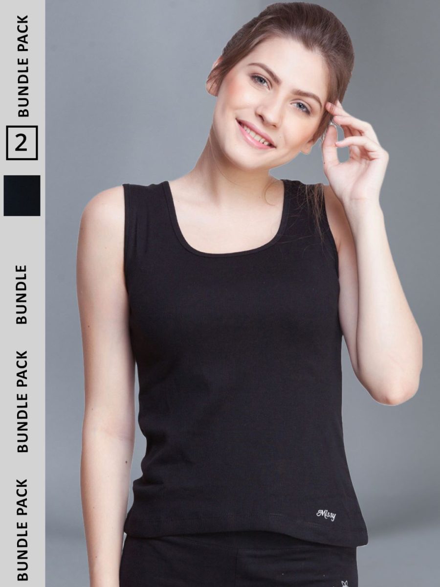 Dollar Missy Pack of 2 Women's Combed Cotton Camisole