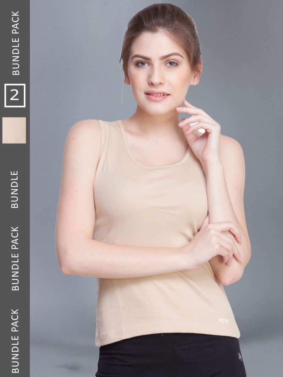 Dollar Missy Pack of 2 Women's Combed Cotton Camisole