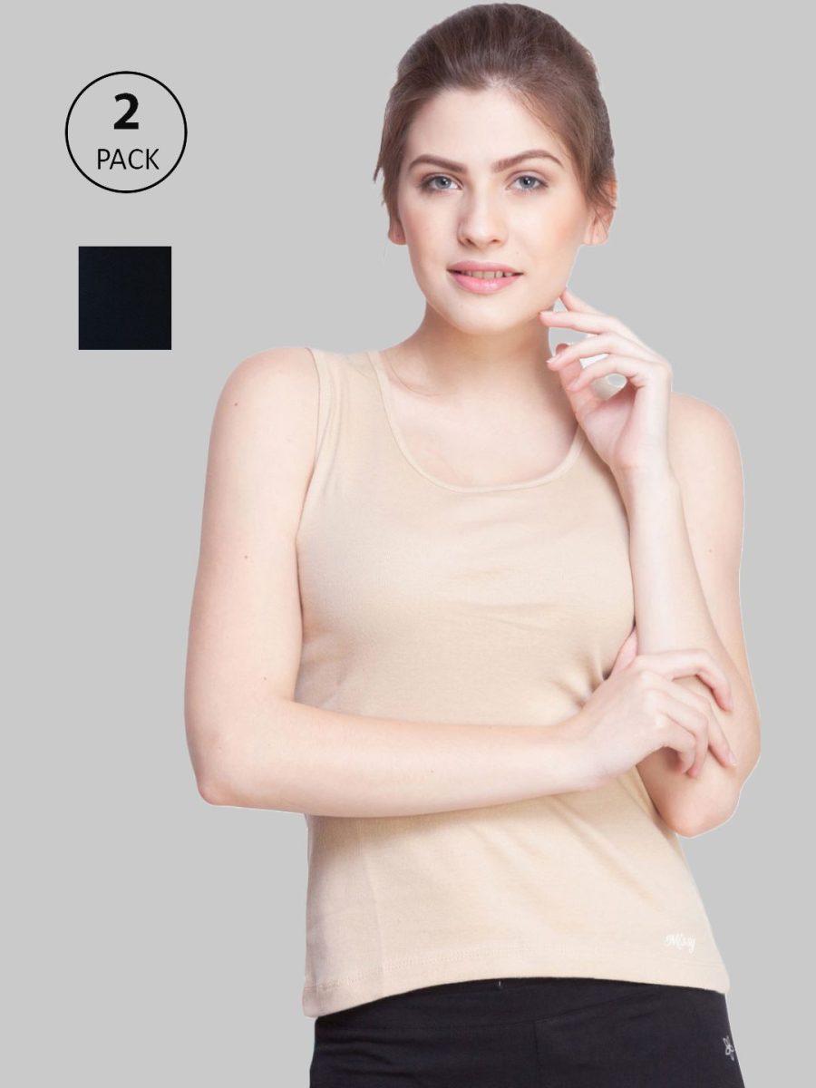 Dollar Missy Pack of 2 Women's Combed Cotton Camisole