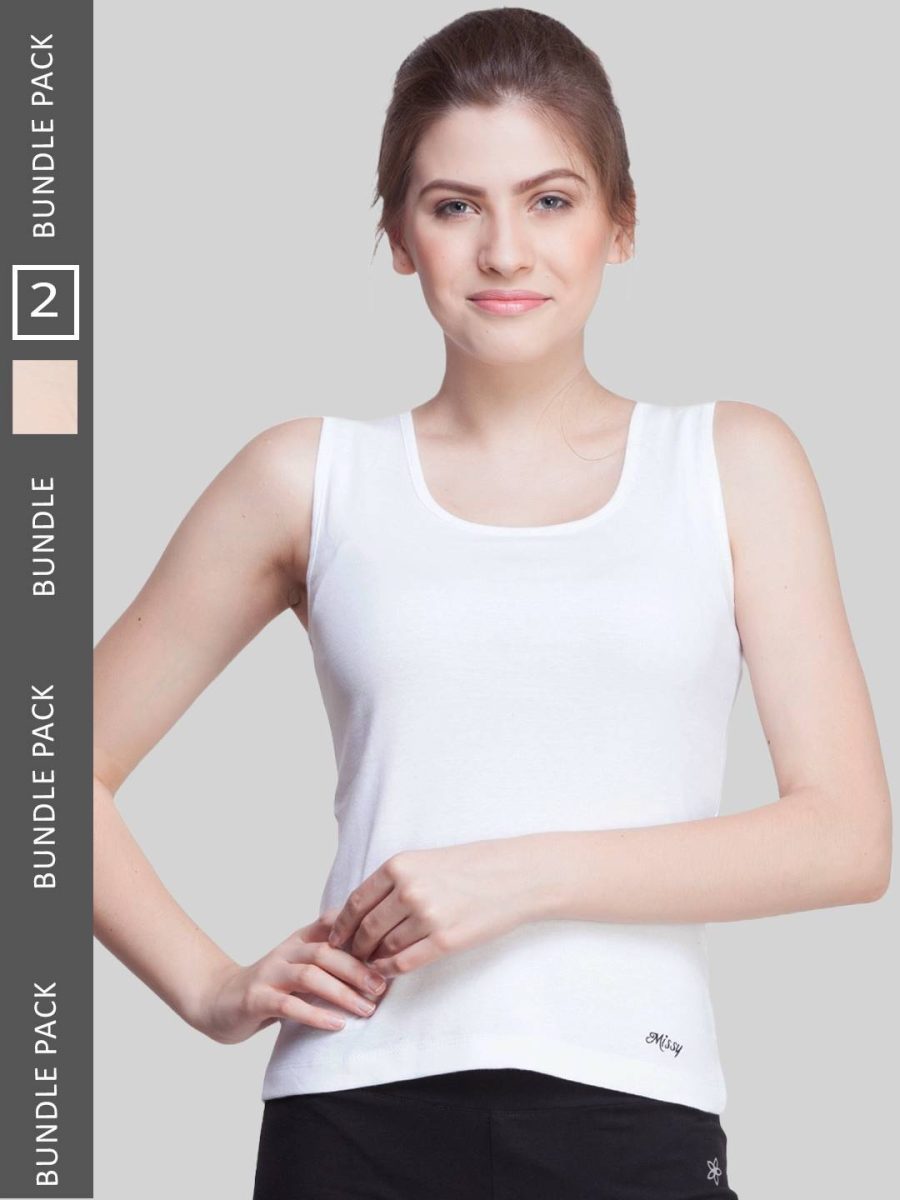 Dollar Missy Pack of 2 Women's Combed Cotton Camisole