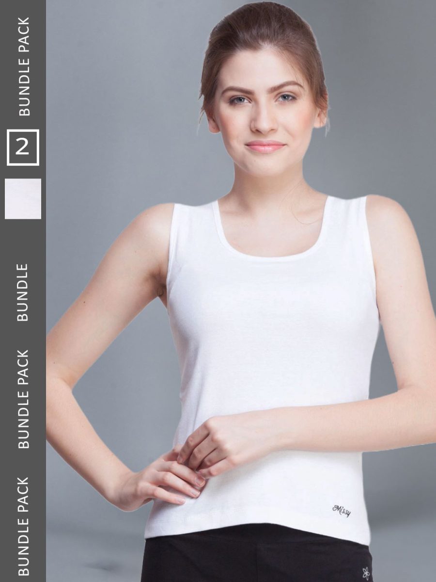 Dollar Missy Pack of 2 Women's Combed Cotton Camisole