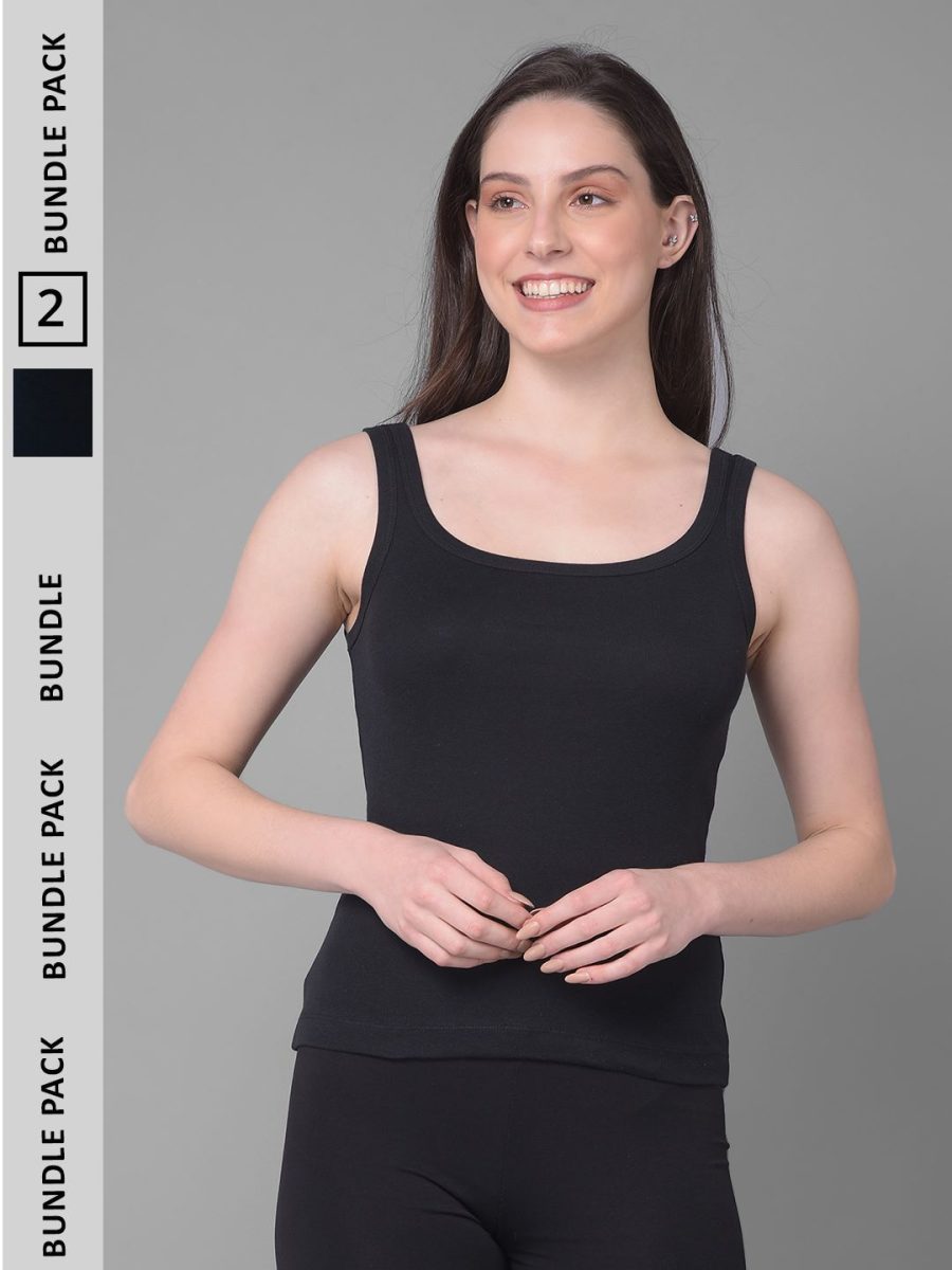 Dollar Missy Pack of 2 Women's Combed Cotton Camisole