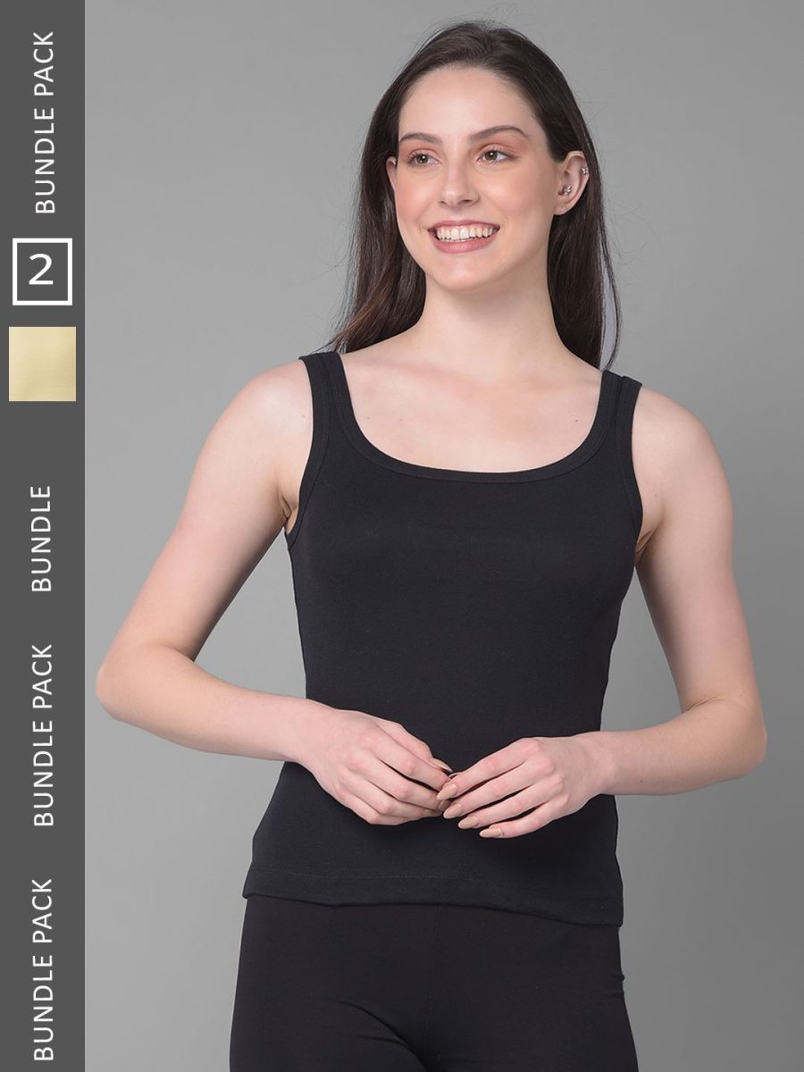 Dollar Missy Pack of 2 Women's Combed Cotton Camisole