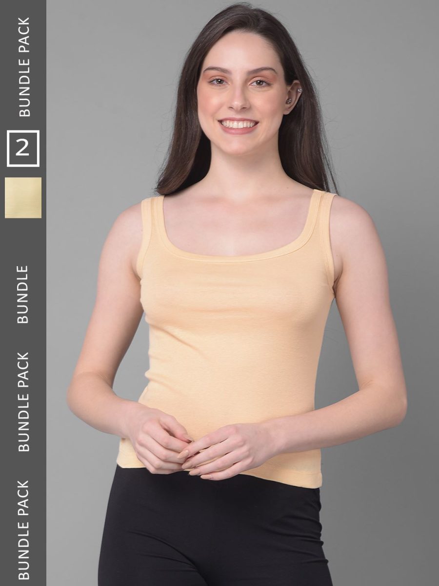 Dollar Missy Pack of 2 Women's Combed Cotton Camisole