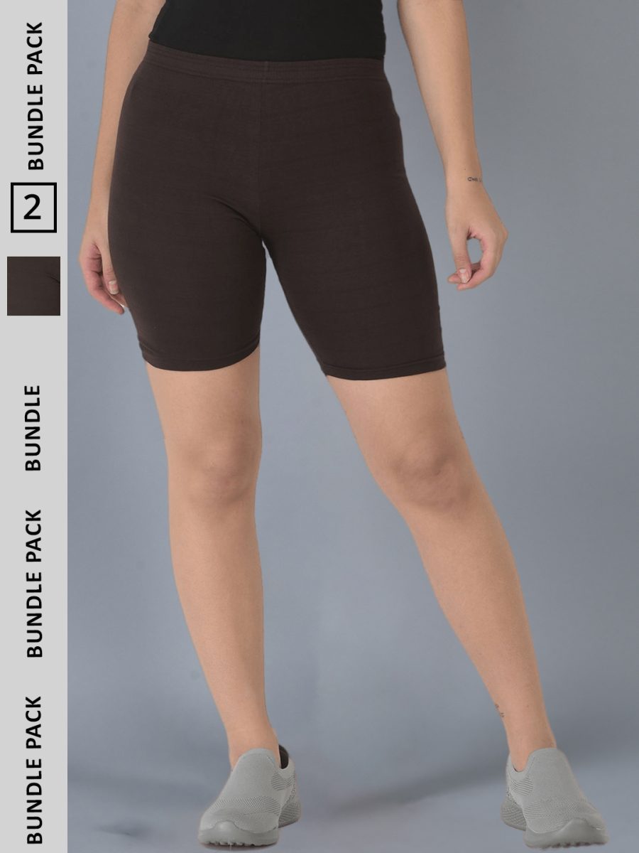 Dollar Missy Pack of 2 Women's Cotton Cycling Shorts