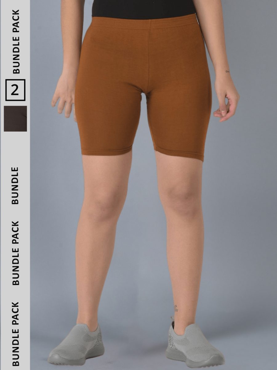 Dollar Missy Pack of 2 Women's Cotton Cycling Shorts