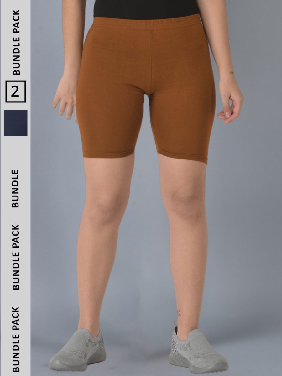 Dollar Missy Pack of 2 Women's Cotton Cycling Shorts