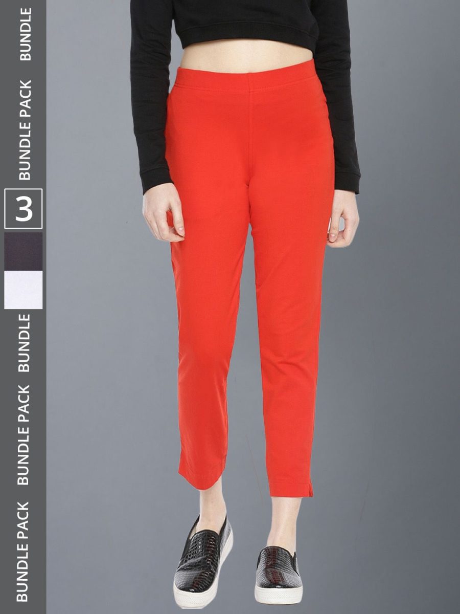 Dollar Missy Women's Cotton Four Way  Stretchable Kurti Pant