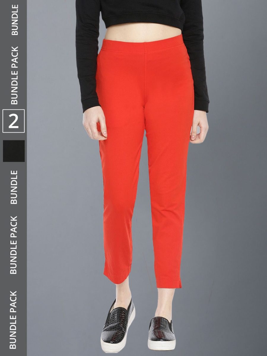 Dollar Missy Women's Cotton Four Way  Stretchable Kurti Pant