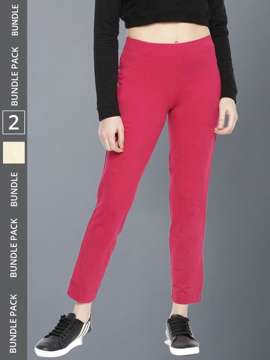 Dollar Missy Women's Cotton Four Way  Stretchable Kurti Pant