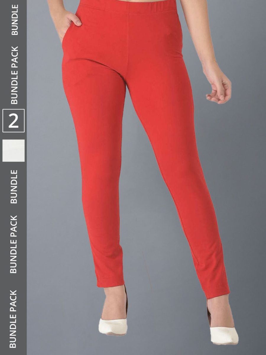 Dollar Missy Women's Cotton Four Way  Stretchable Kurti Pant