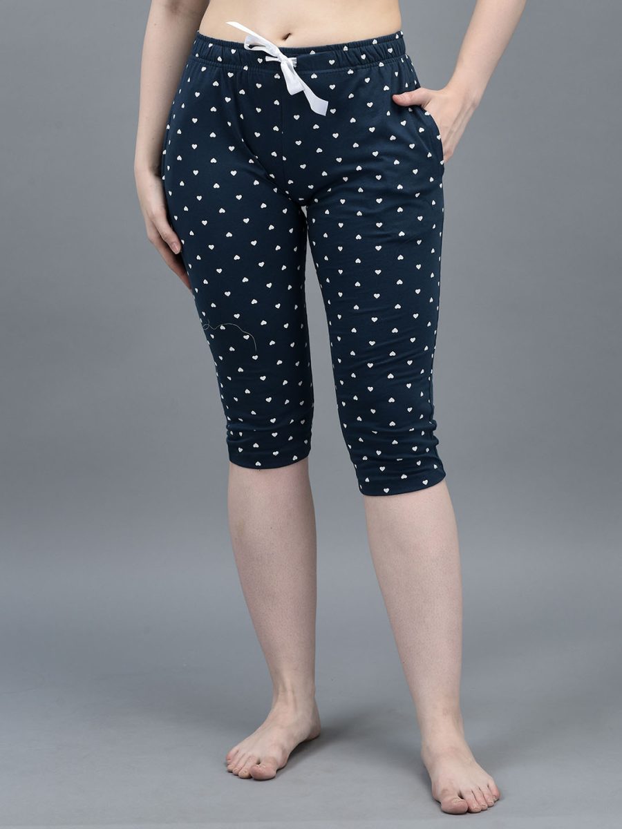 Dollar Missy  Women's Combed Cotton Printed Capri