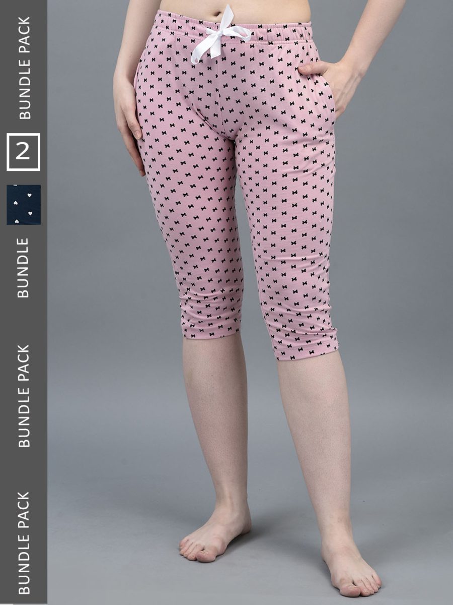 Dollar Missy  Women's Combed Cotton Printed Capri