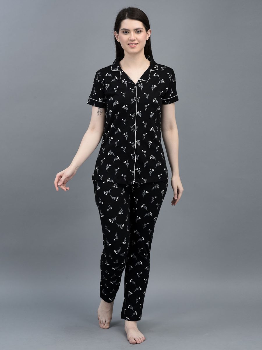 Dollar MIssy  Women's Combed Cotton Shirt  Pyjama Night Suit