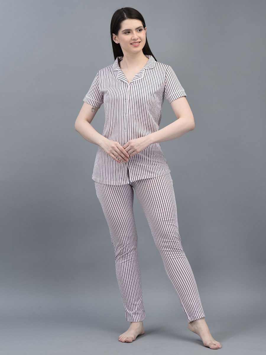 Dollar MIssy  Women's Combed Cotton Shirt  Pyjama Night Suit