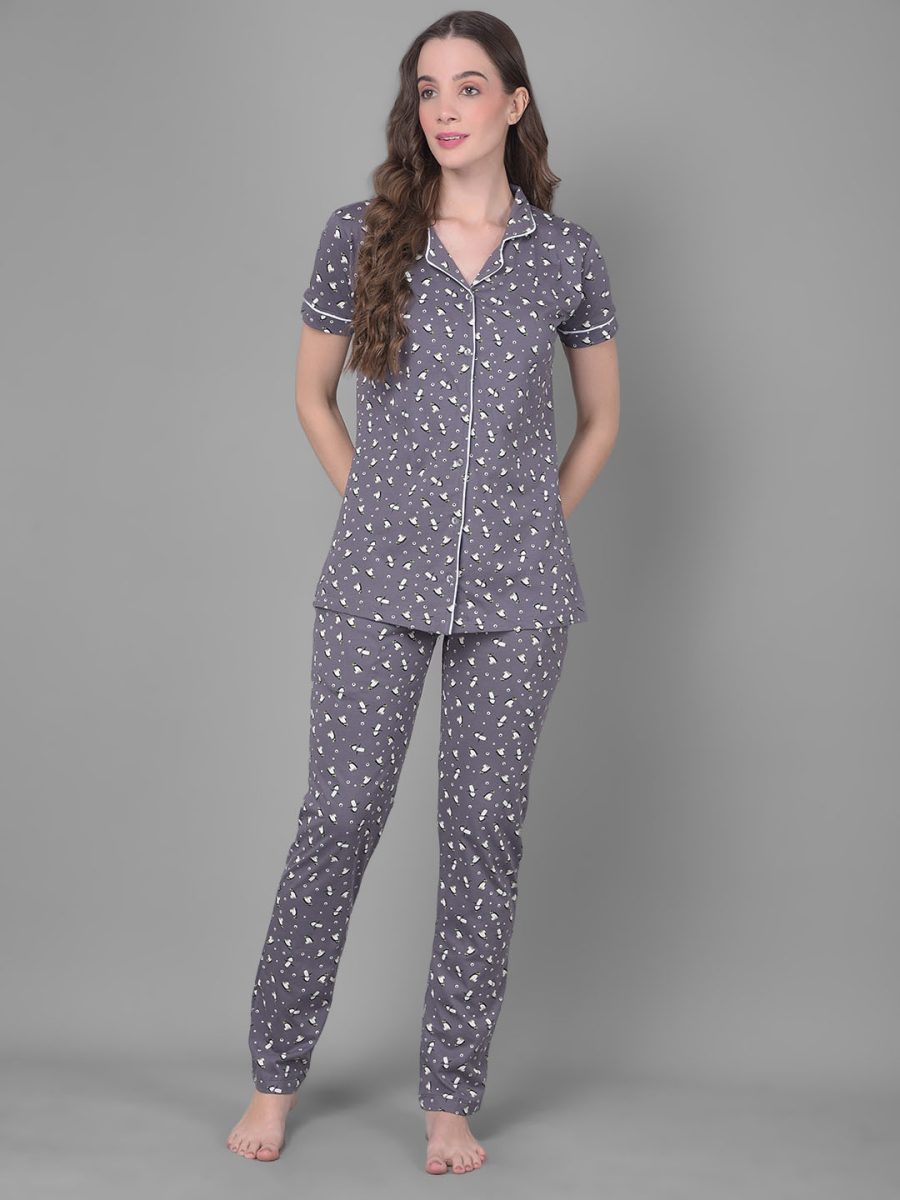 Dollar MIssy  Women's Combed Cotton Shirt  Pyjama Night Suit