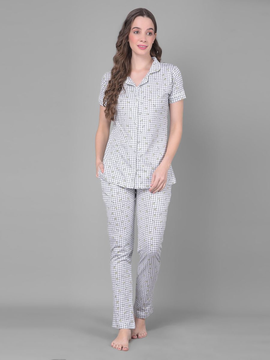 Dollar MIssy  Women's Combed Cotton Shirt  Pyjama Night Suit
