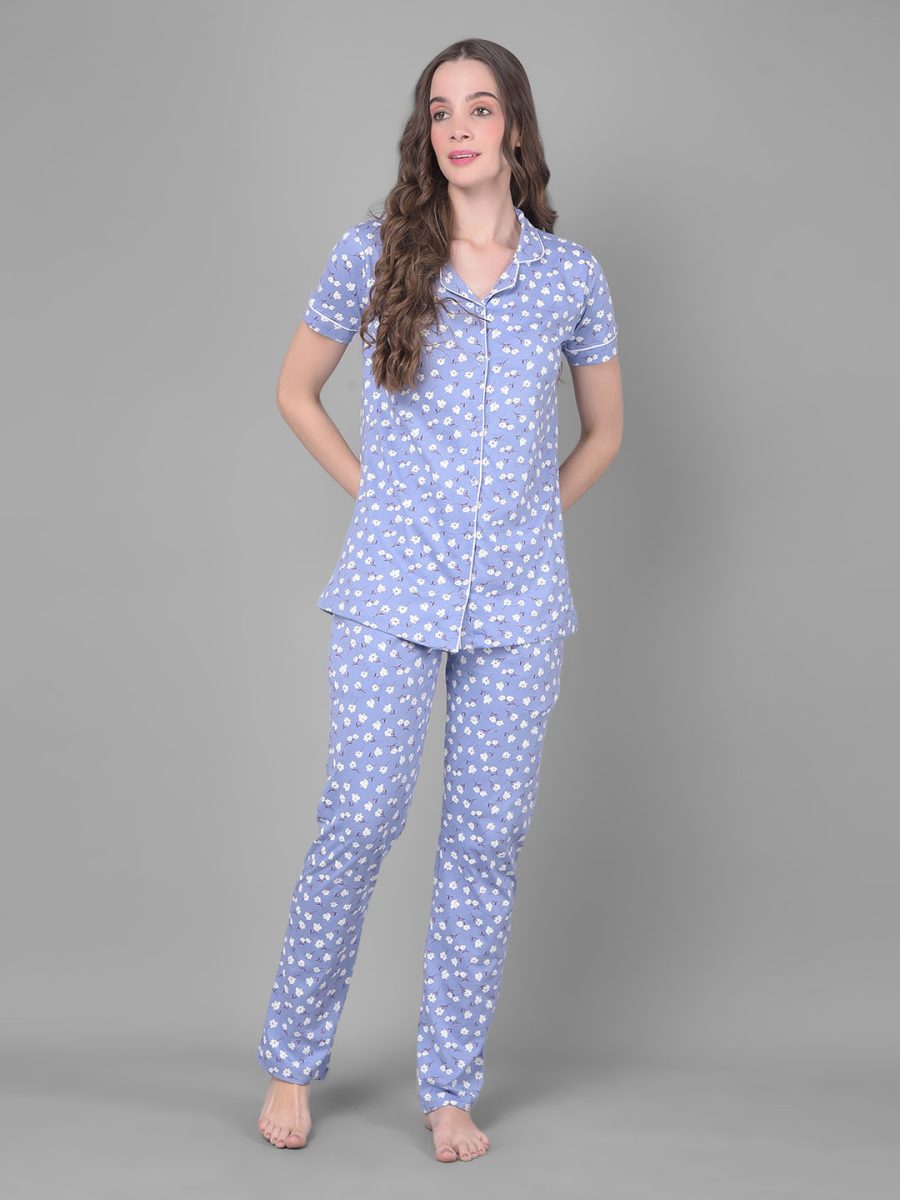 Dollar MIssy  Women's Combed Cotton Shirt  Pyjama Night Suit
