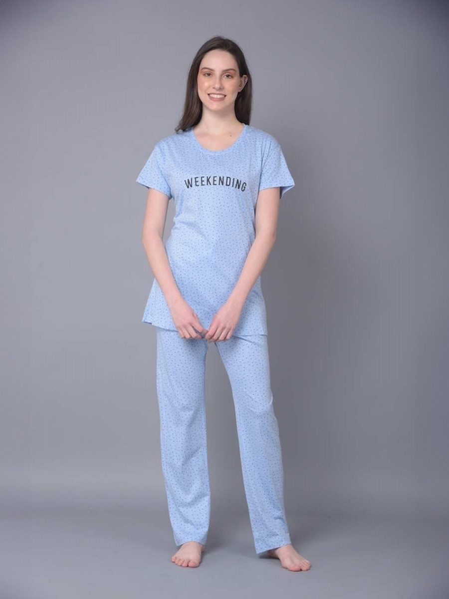 Dollar MIssy  Women's Combed Cotton T-Shirt  Pyjama Night Suit