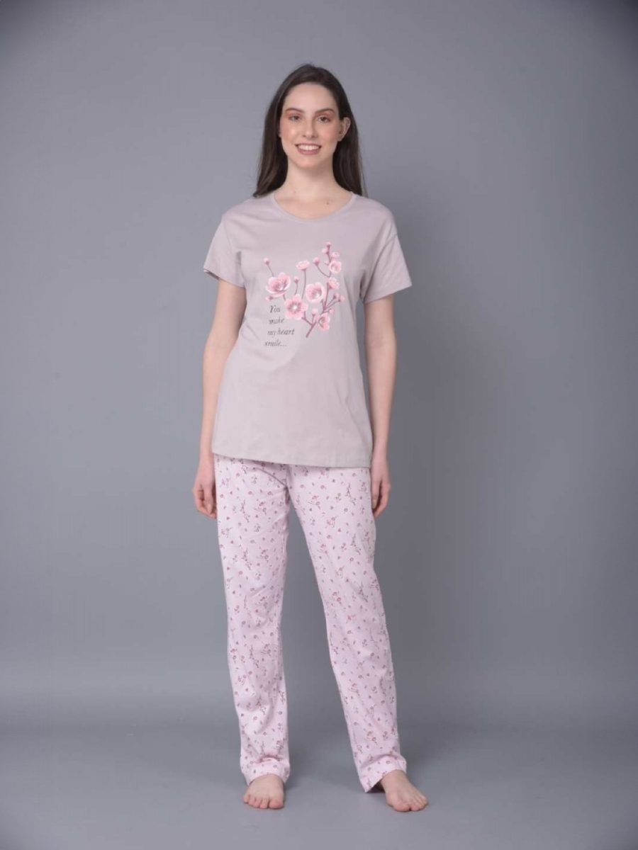 Dollar MIssy  Women's Combed Cotton T-Shirt  Pyjama Night Suit