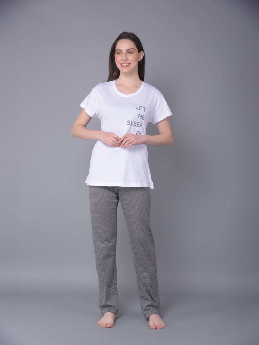 Dollar MIssy  Women's Combed Cotton T-Shirt  Pyjama Night Suit