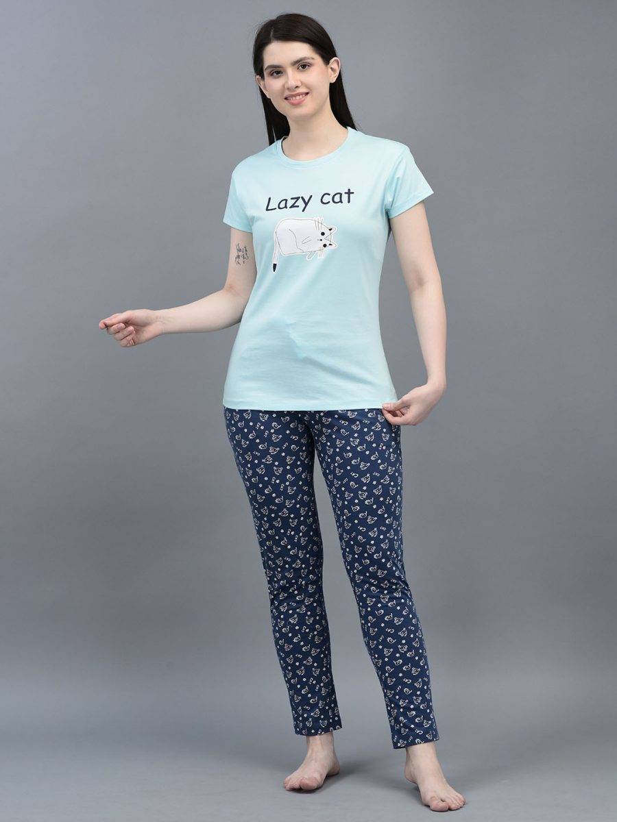 Dollar MIssy  Women's Combed Cotton T-Shirt  Pyjama Night Suit