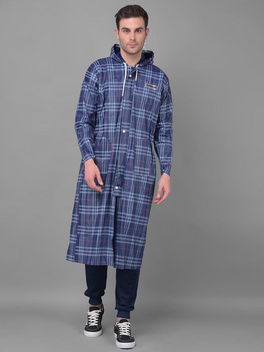 Dollar Rainguard Men's PVC Full Sleeve Solid Raincoat With Adjustable Hood and Pocket