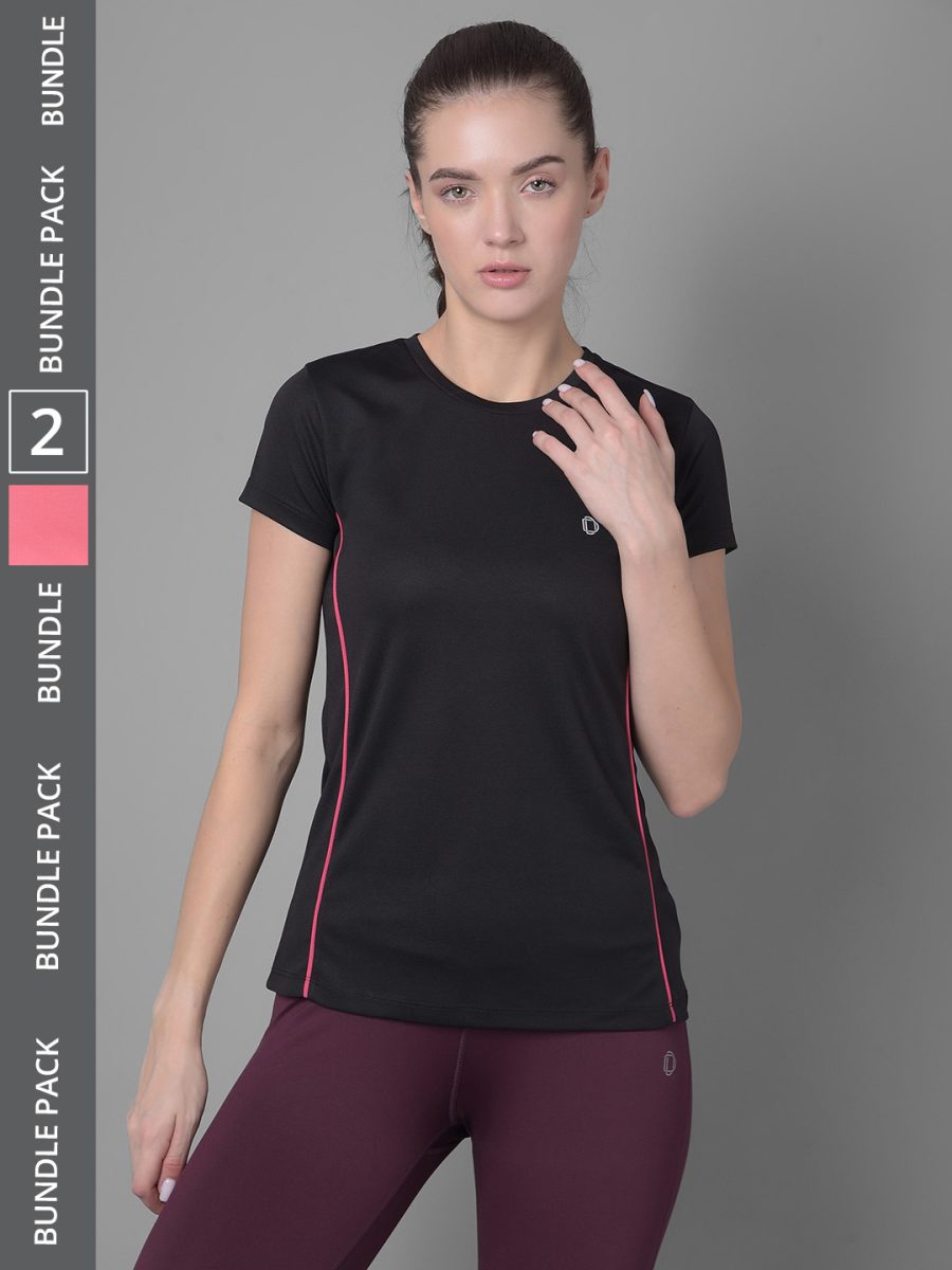 Dollar Women's Pack of 2 Microfiber Anti-Bacterial Sports T-Shirt