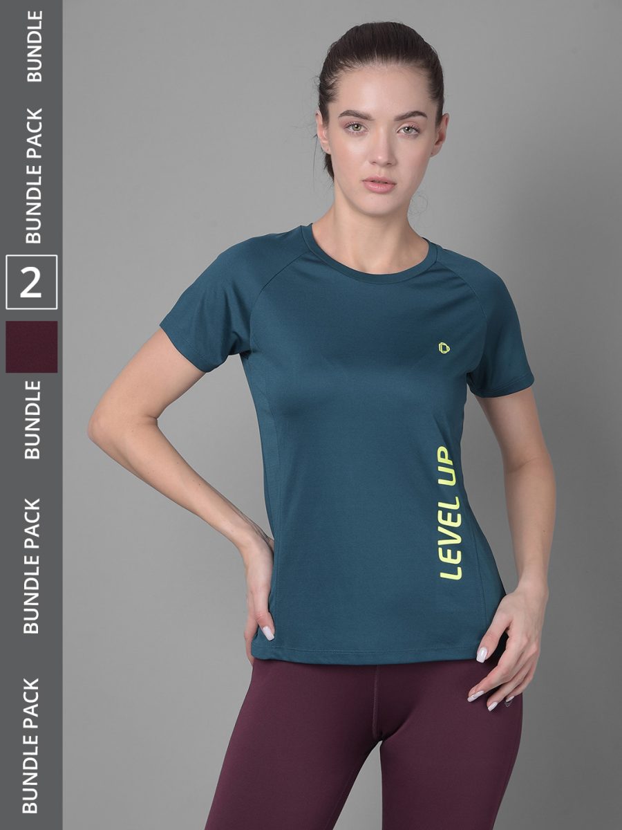 Dollar Women's Pack of 2 Microfiber Anti-Bacterial Sports T-Shirt