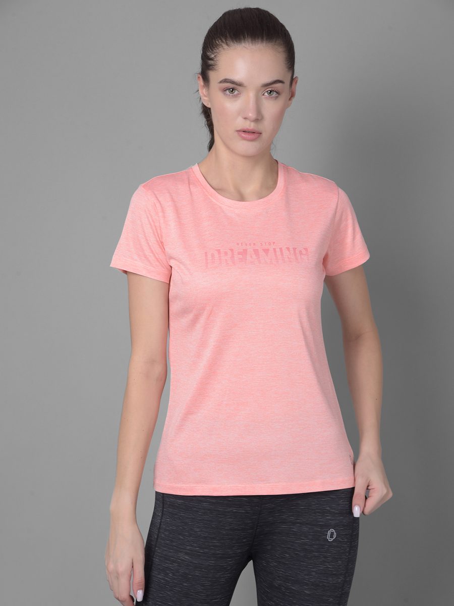 Dollar Women's Microfiber Printed Anti-Bacterial Sports T-Shirt