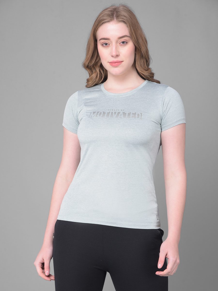 Dollar Women's Microfiber Printed Anti-Bacterial Sports T-Shirt