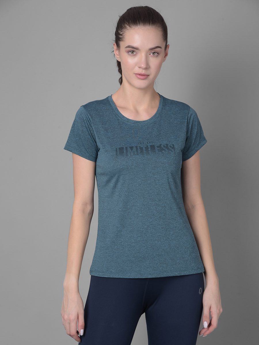 Dollar Women's Microfiber Printed Anti-Bacterial Sports T-Shirt