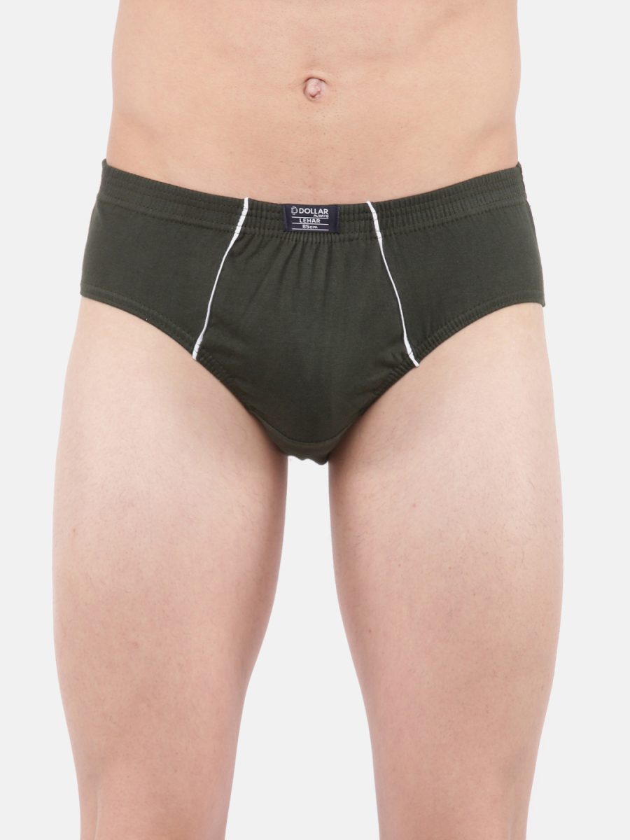 Dollar Lehar Men's Assorted Pack of 3 Super Combed Cotton Brief