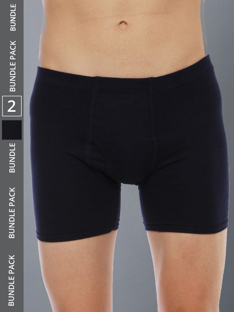 Dollar Lehar Men's Assorted Pack of 2 Combed Cotton Trunk