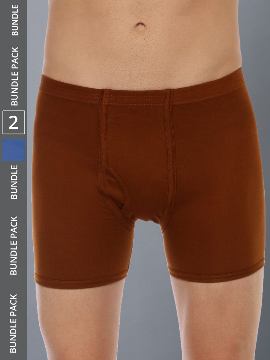 Dollar Lehar Men's Assorted Pack of 2 Combed Cotton Trunk