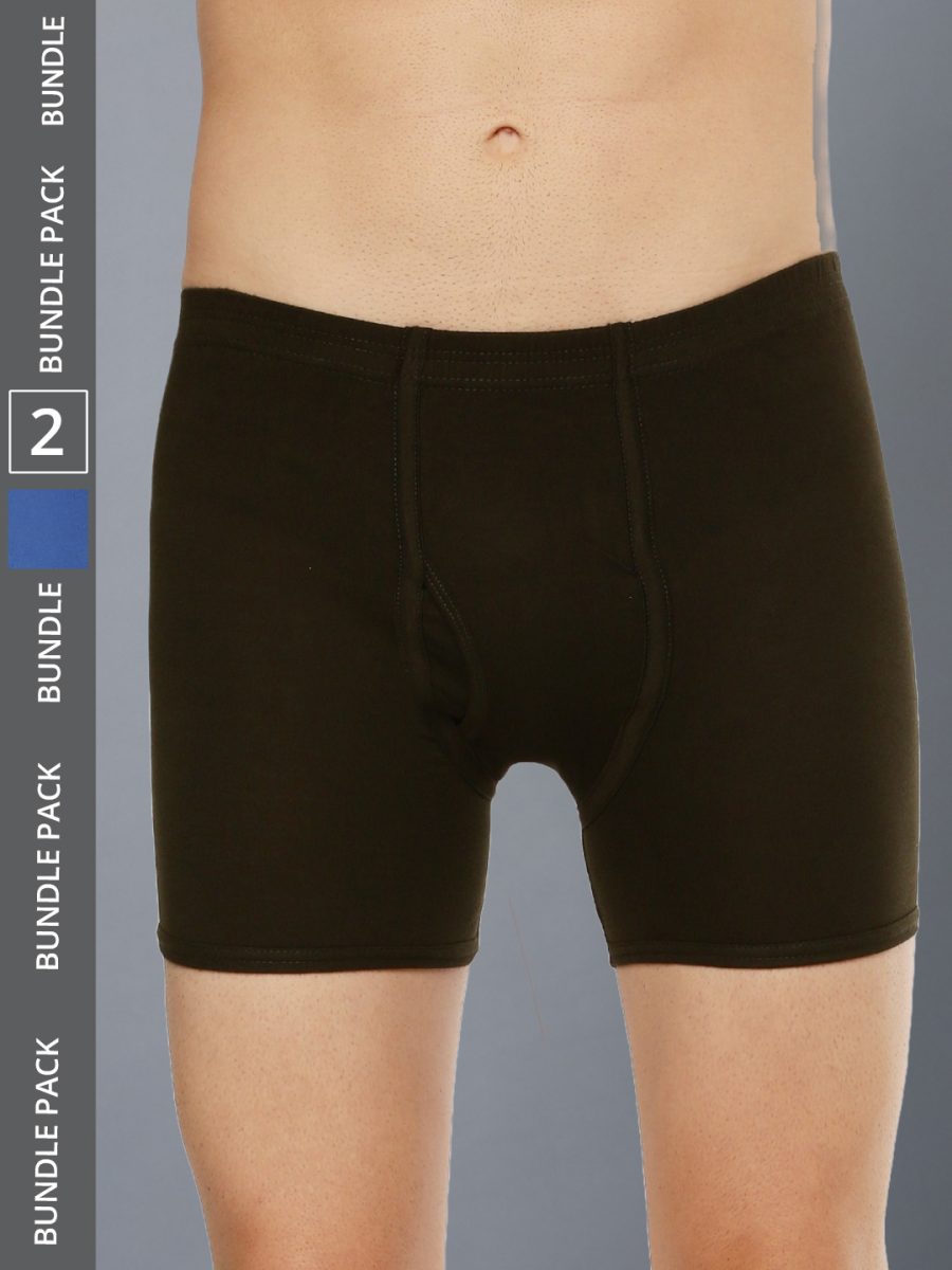 Dollar Lehar Men's Assorted Pack of 2 Combed Cotton Trunk