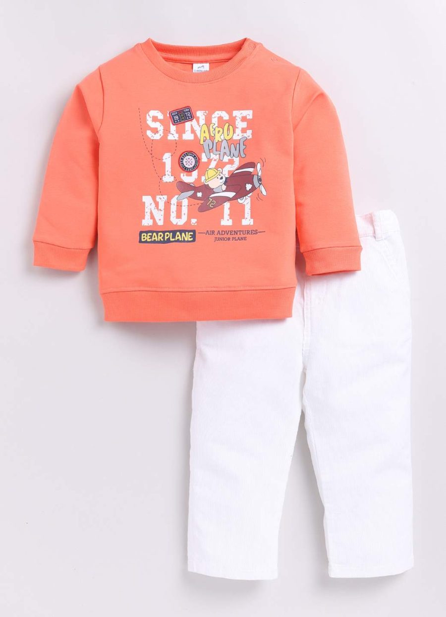 Dollar Junior Tiny Crews Baby Boys Casual T-Shirt Pant Set