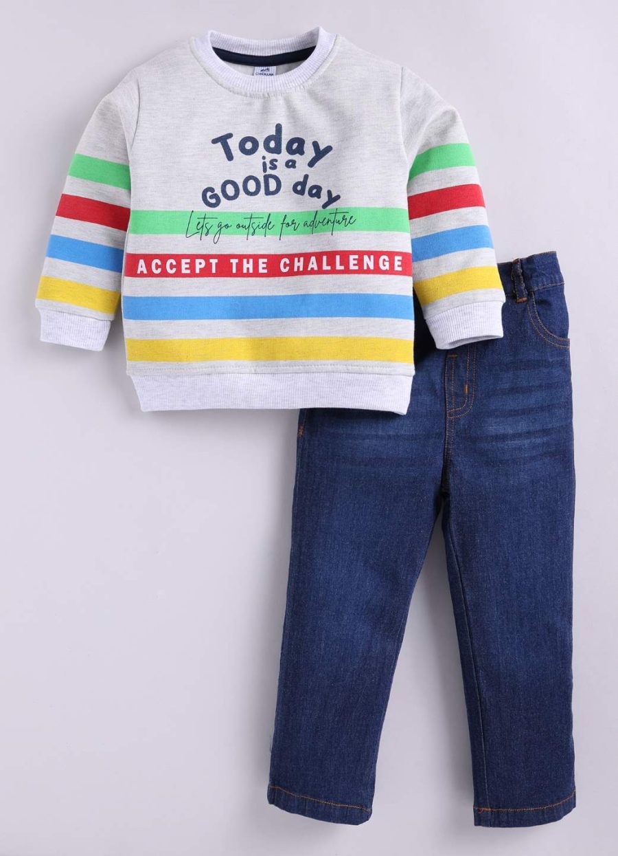 Dollar Junior Tiny Crews Baby Boys Casual T-Shirt Pant Set