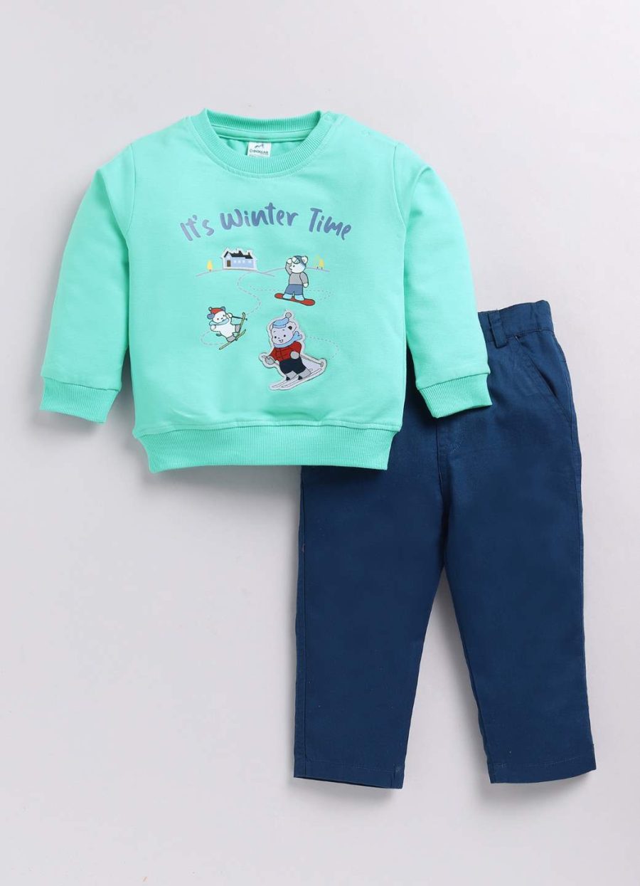 Dollar Junior Tiny Crews Baby Boys Casual T-Shirt Pant Set