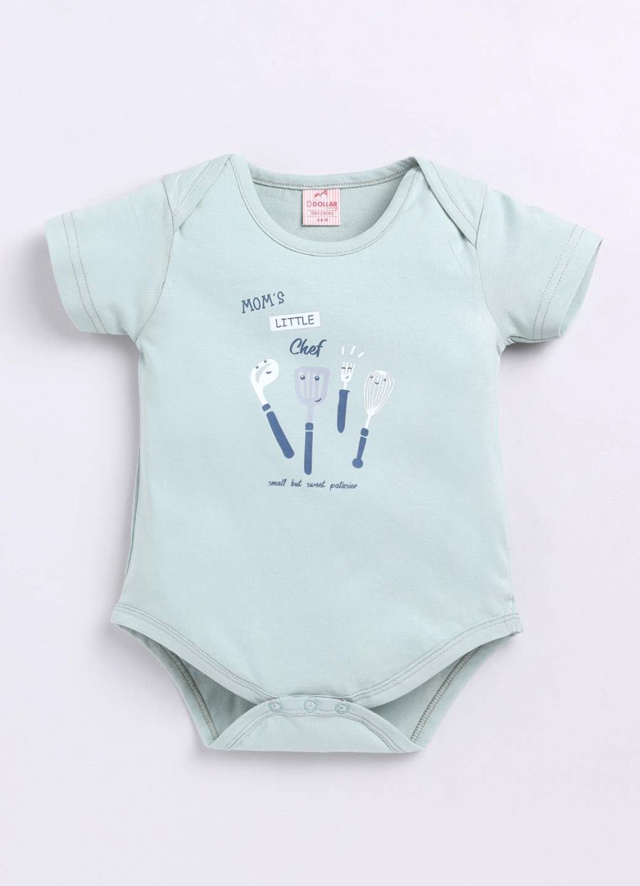 Dollar Light Green Baby Boys & Baby Girls Body Suit