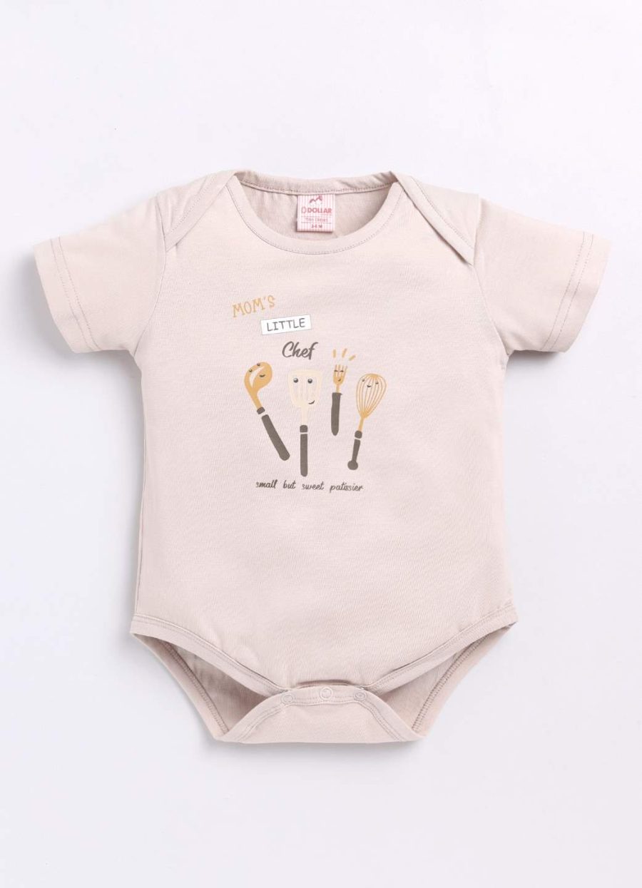 Dollar Beige Baby Boys & Baby Girls Body Suit