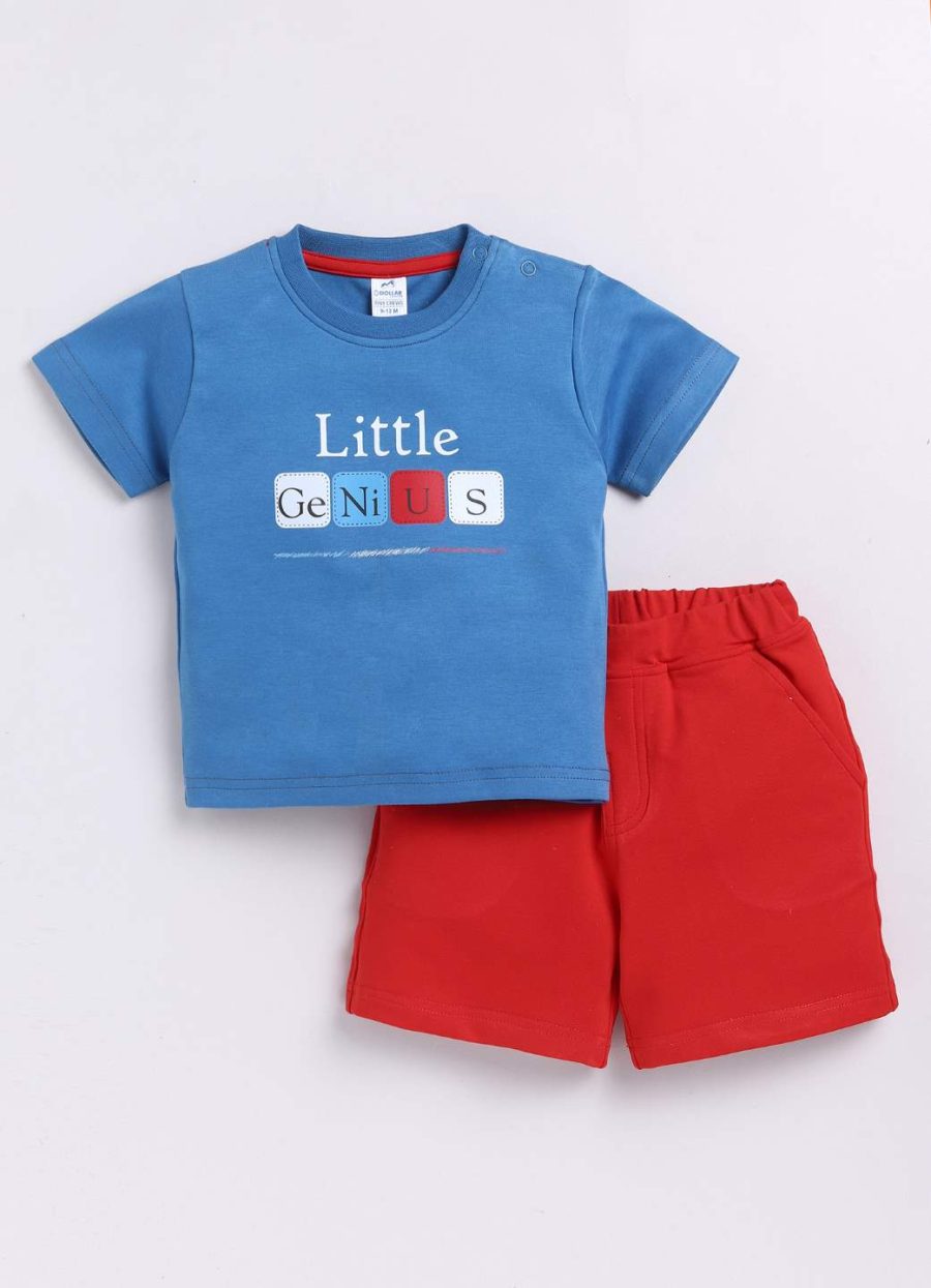 Dollar Blue-Red Baby Boys Combo Set