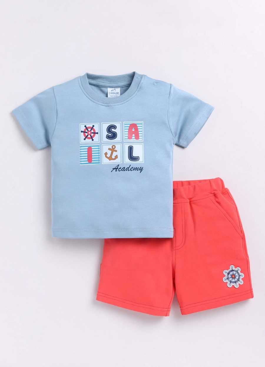 Dollar Violet-Red Baby Boys Combo Set