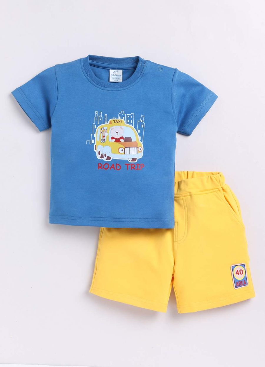 Dollar Blue-Yellow Baby Boys Combo Set